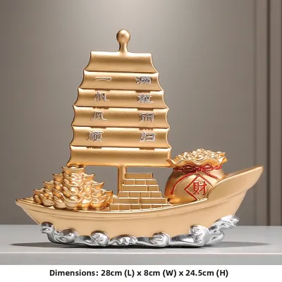 TANHUA BEAUTY | Prosperity Symbolism Sailing Ship Decorative Ornaments