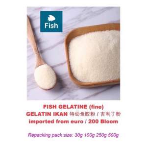 Halal Fish Gelatin Powder 50g 250g鱼胶粉/吉利丁粉 / ikan gelatine Jelly Pudding Powder Panacota