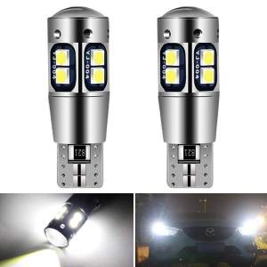 💡Super Bright💡Lupuauto 2pcs/1pair T10 Canbus Led Park Light Tail Light 3030 10smd 12V for Car Led Auto Lamp CANBUS NO Error Car Marker Parking Bulb Parking Lights Reading Dome Lights Wedge Tail Side Bulbs Signal Light