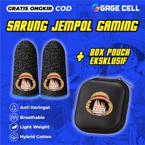 ONE PIECE - FREE BOX SARUNG JEMPOL GAMING GAMERS / SARUNG TANGAN GAME ANTI KERINGAT BASAH SUPER SENSITIF PREMIUM