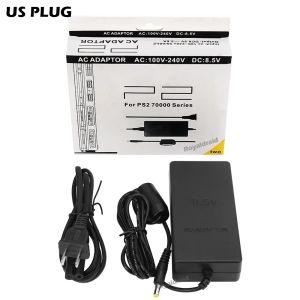 Bộ Chuyển Đổi Nguồn AC Dòng PS2 Slim 70000 Series Phích Cắm EU/US 100~240V 50/60Hz Tương Thích Với Phụ Kiện Máy Chơi Game Bộ Chuyển Đổi 8.5V
