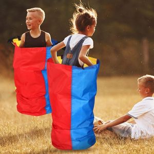 Potato Sack Race Bags Outside Yard Lawn Kids Jumping Bags