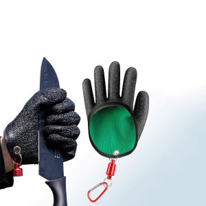 Fishing Gloves -Professional Anti-Slip Catch Fish GlovesPuncture Proof Ice Fishing Glove for HandlingCatchingCleaningHunting