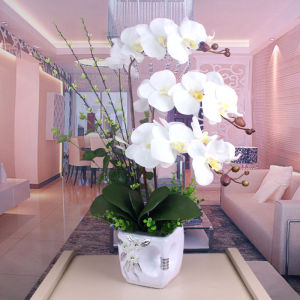 Living Room Butterfly Orchid Set Table Decorations Faux Flower Home Accessories Glue over Artistic Arrangement Floral Display