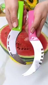 petiteStainless Steel Watermelon Cutter Windmill Blade 1PC Artifact Fruit Slicer For Convenient Home Salad Makingaccessories