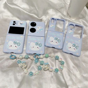 Cute Cartoon KT Cat Butterfly Knot Flip Cover for OPPO Find N3 Flip Screen Protection Female Style Protective Shell for Phones