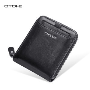 OTOHE Men’s Wallet Three Fold Wallet Fashion Wallet Short Wallet Super Soft PU Wallet Foldable Wallet Retro Wallet Zipper Wallet Business Wallets Multi-card Pocket Wallet ID Credit Cards Holders Purse