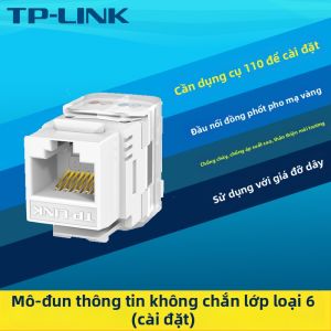 TP-Link | Mô-đun Thông Tin CAT6 Góc 90 Độ Không Bảo Vệ Tốc Độ Cao Gigabit 8 Lõi Đồng Mạ Vàng