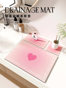 Thảm Thấm Nước Màu Hồng Chuyển Biến Để Bàn Rửa Tay Phòng Tắm Thảm Thấm Nước Thảm Bàn Ăn Mềm Thảm Thảm Sàn Nhà Tắm