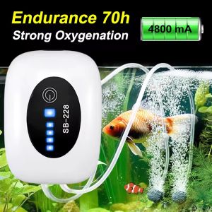 Aquarium Oxygen Air Pump Compressor Fish Tank USB Charging Portable Exhaust Ultra Silent Mute Outdoor Fishing