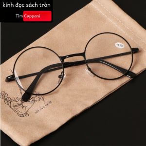 Kính Cận Tròn Cổ Điển Dành Cho Nam Và Nữ Kính Cận Lão Hóa Thời Trang Đơn Giản 100/150/200/250/300/350 Độ Kính Cận Kabuni