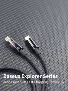 Baseus Exporer Series Auto Power-Off Fast Charging Data Cable Type C to ip (20W) (1M) CATS000001