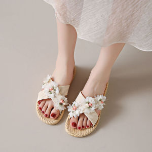 IELGY Sandals for Womens Shabohemian Linen with Skirt Beach Casual