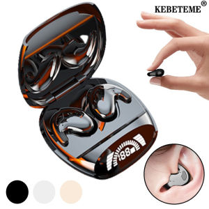 KEBETEME Wireless Bluetooth Headphones Sleep Invisible Earbuds LED Display Mini TWS Earphones