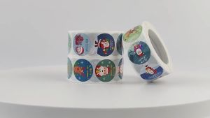 Sticker Roll Karakter Lucu 500 pcs 2.5 cm Sticker Thank You Bulat Label Tempel Stiker Kartun - ST001