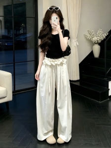 Ge·an·fei | Summer T-shirt and Wide Leg Pants Set