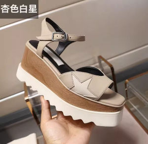 JONCARZZ Womens Platform Sandals Heightening Fishmouth Thick Bottom Square Head Fashionable Summer Open Toe Rubber Sole