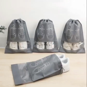 Travel Drawstring Waterproof Shoes Bag Non Woven Travel Bag for Shoes Storage Dustproof Bag Pouch