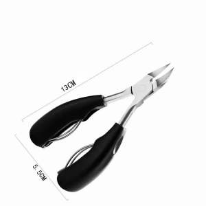 กรรไกรตัดเล็บสแตนเลสคีมตัดเล็บร่องเล็บคีมตัดผิวหนังที่ตายแล้วกรรไกรตัดเล็บด้ามจับยาง Onychomycosis ingrowing