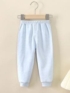 Children Boys and Girls Baby Colored Cotton Long Johns Baby Spring & Fall Trousers Leggings Pajama Pants Winter Trousers with an Elasticated Waist Home Pants