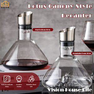 Vision Luxury Glass Wine Decanter Waterfall Decanter Crystal Wine Breather Carafe Household Wine Wake Up Pot Whisky Dispenser for Bar Home Decoration