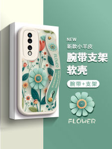 Rui Jun Flower Pattern Phone Case for Honor 400 Full Cover Wristband pro Stand Womens Style Vibrant Floral Design Protective Shell