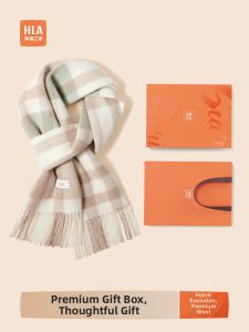 HLA | Warm Versatile Pure Wool Fall Winter Korean Style Atmosphere Gift Scarf