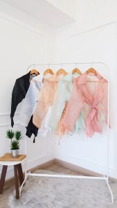 ORGANDI OUTER KONDANGAN ATASAN ORGANZA TRANSPARAN OUTWEAR CARDI WANITA BAJU KONDANGAN OUTER PESTA Lengan Panjang