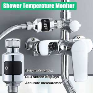 Bathroom Tub Shower Faucets Water Electricity LED Display ABS Bathtub Water Temperature Monitor for Home Shower