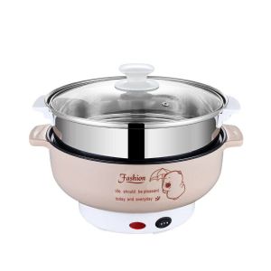 Promo Panci listrik elektrik serbaguna anti lengket teflon multifungsi gratis kukusan stainless