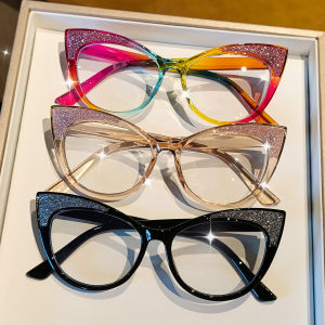 Trendy Cat Eye Glasses Frame Suitable for Office Web Mobile Phone TV Use Perfect Gifts for Everyday Stylish Accessories