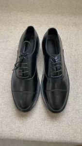 Oxford Captoe Nam Da Bò Oxford Mũi Tròn