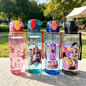 Hasbro | Cartoon Pretty Girl Pattern Water Bottle700MLStylish and Durable Portable with Lanyard Large Capacity Leakproof Cute