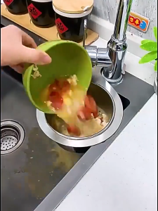 ตะกร้าสแตนเลส 304 ที่กรองเศษอาหาร ที่ล้างจาน สามารถใส่ผักผลไม้ได้ ป้องกันการอุดตัน ไม่เป็นสนิม