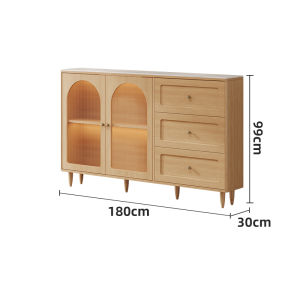Modern Minimalist Tall Wooden Side Cabinet