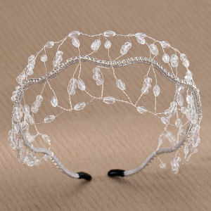 Women Luxury Crystal Bead Bridal Headband Luxury Royal Crown Tiaras Crowned Headpieces Pearl Bridal Wedding Hair Accessories