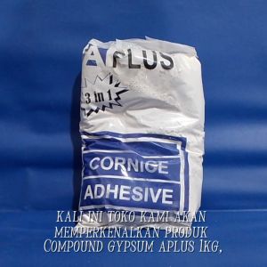 Compound Gypsum APLUS 1KG Kompon untuk Gipsum Cornise Adhesive A-Plus 1Kg 1 kilo