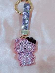 Keychain Luxury Cute Hello kitty Rhinestones
