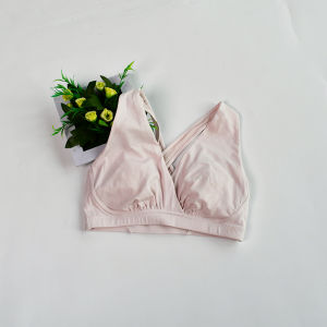 Ladies Breathable Sports Bra Cotton Maternity Nursing Camisole Sleepwear Underwear Vest Medium Support Fixed Strap One Piece