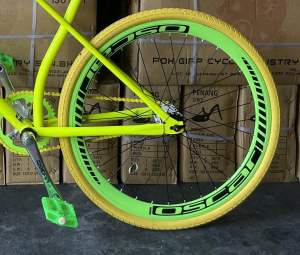 Fixie 26" OSCAR bicycle (fluorescent yellow) Road Bike / Racing Bike / Basikal Budak (READY STOCK)