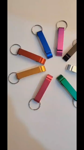 ที่เปิดขวดแบบพกพา พวงกุญแจอลูมิเนียมที่เปิดขวดแบบพกพา