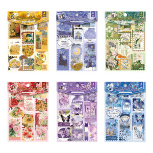 2ABC | Artistic City Postage Design Stickers for DIY Planner & Phone Case