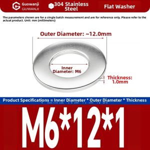 GUWANJI | 304 Stainless Steel Large Thin Washers