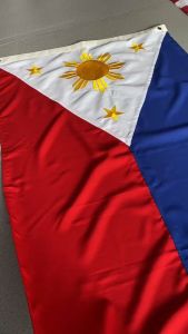 Durable & Vibrant 4x6 Philippine Flag in MINI MATT Fabric Intricate Embroidered Design