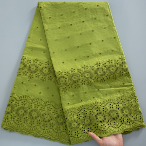 Grey African Swiss Voile Lace Fabric For Men Embroidery African Dry Cotton Lace High-End Fashion Swiss Lace For Male Formal Ou