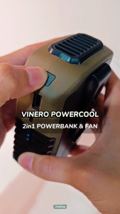 VINERO POWERCOOL PORTABLE POWERBANK 6000MAH AND OUTDOOR FAN 3 SPEED WEARABLE
