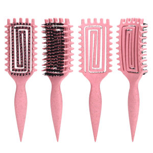 ร้านตัดผมไนลอน CURLY Hollow OUT หวี Pro ตัดผมกําหนด CURLY หวีนวดหนังศีรษะแปรงผม Salon Home จัดแต่งทรงผมเครื่องมืออุปกรณ์