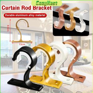 C.N. Durable Window Curtain Drapery Rod Holders Bracket DIY Rome Pole Curtain Brackets
