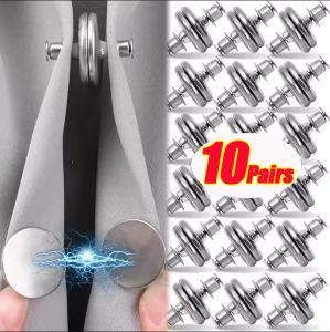 【Xzxinzhan】 10 cặp khóa Rèm mạnh không có đinh có thể tháo rời rèm cửa sổ ngăn chặn ánh sáng đóng nút khóa kẹp phụ kiện