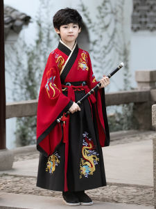 Childrens Tang Suit Set Boys Traditional Chinese Clothing Winter Lords Clothes Spring Autumn Ancient Costume Summer Flag Robe